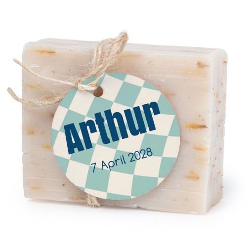 Lot de 6 savons avec étiquettes rondes