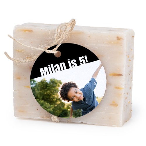 Lot de 6 savons avec étiquettes rondes