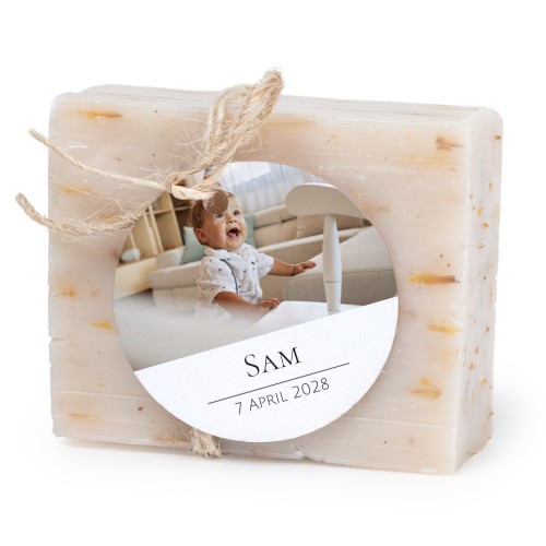 Lot de 6 savons avec étiquettes rondes