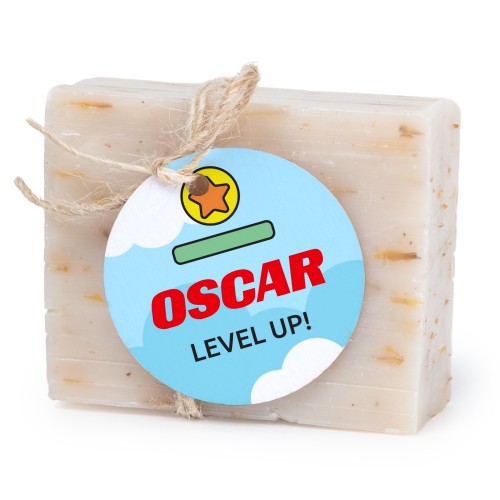 Soap bar with round label (6 pcs)