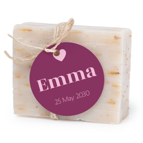 Soap bar with round label (6 pcs)