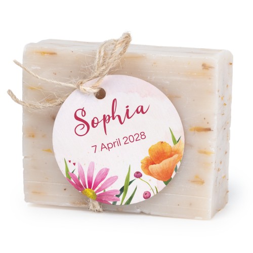 Soap bar with round label (6 pcs)