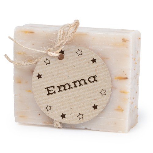 Lot de 6 savons avec étiquettes rondes Lot de 6 savons avec étiquettes rondes