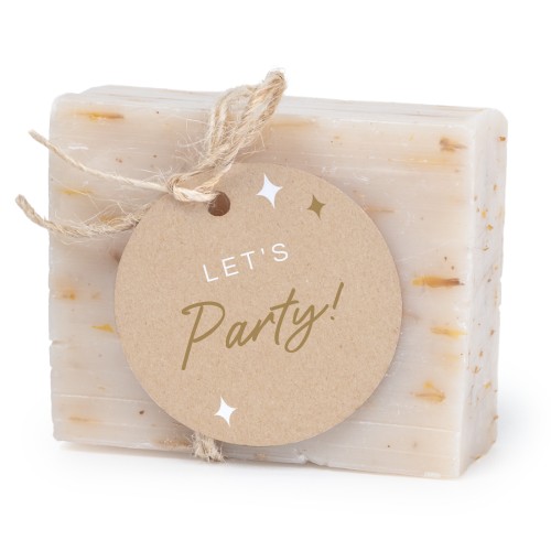 Soap bar with round label (6 pcs)