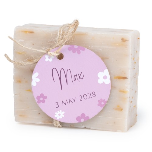 Soap bar with round label (6 pcs)