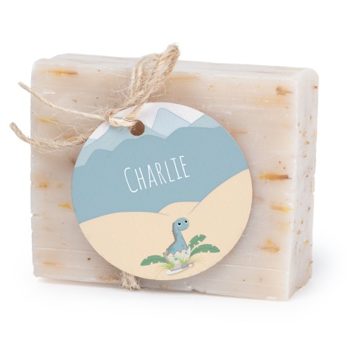 Sæbebar med rund etikette (sæt á 6)