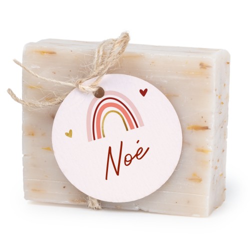 Såpestykke med rund etikett (sett à 6)