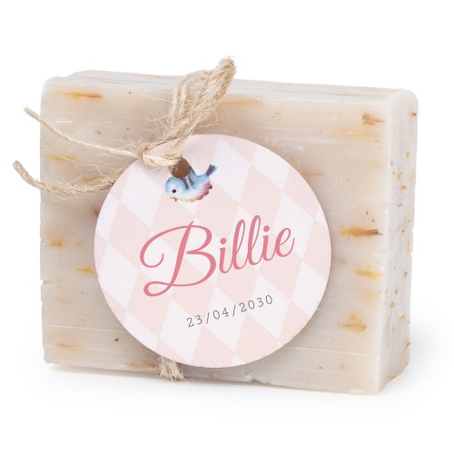 Fast tvål med rund etikett (6 st)