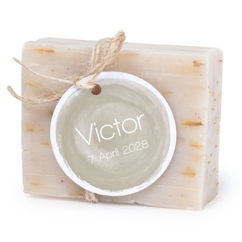 Soap bar with round label (6 pcs)