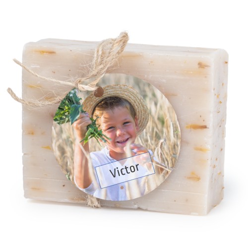 Soap bar with round label (6 pcs)