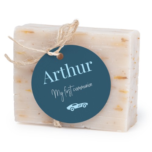 Soap bar with round label (6 pcs)