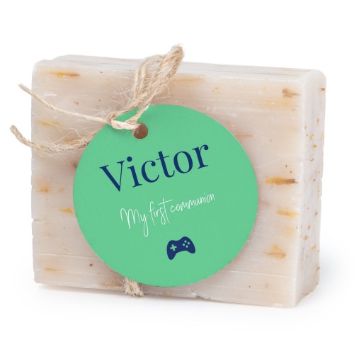 Soap bar with round label (6 pcs)
