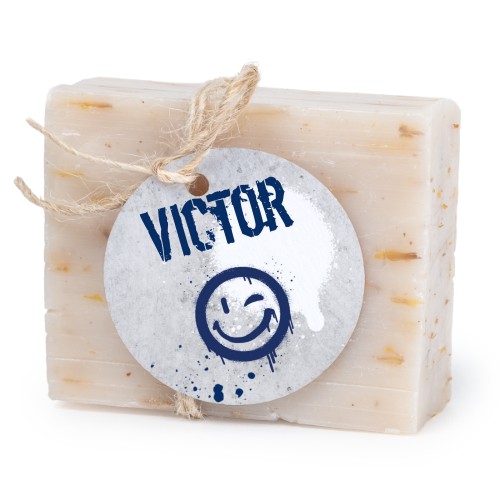 Lot de 6 savons avec étiquettes rondes