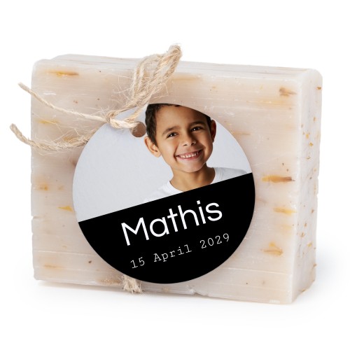 Lot de 6 savons avec étiquettes rondes