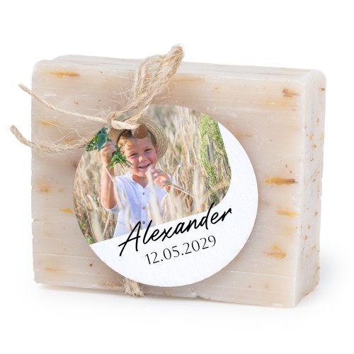 Zeepje met rond label (set van 6)