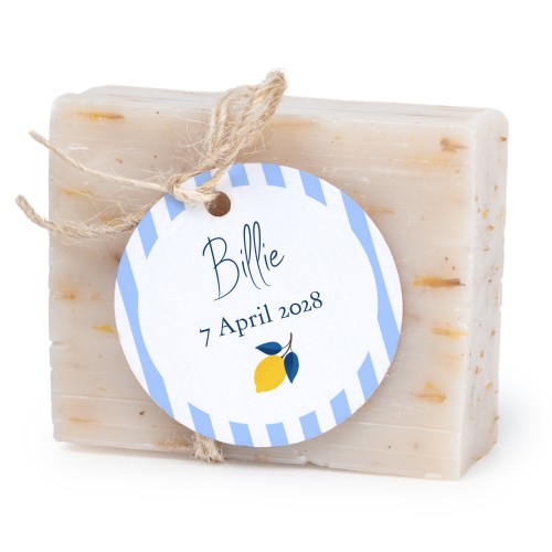 Soap bar with round label (6 pcs)