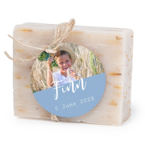 Såpestykke med rund etikett (sett à 6)