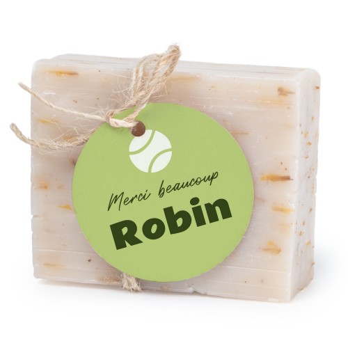 Lot de 6 savons avec étiquettes rondes
