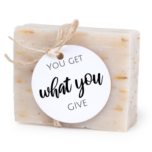 Seife mit rundem Etikett (6er-Set)