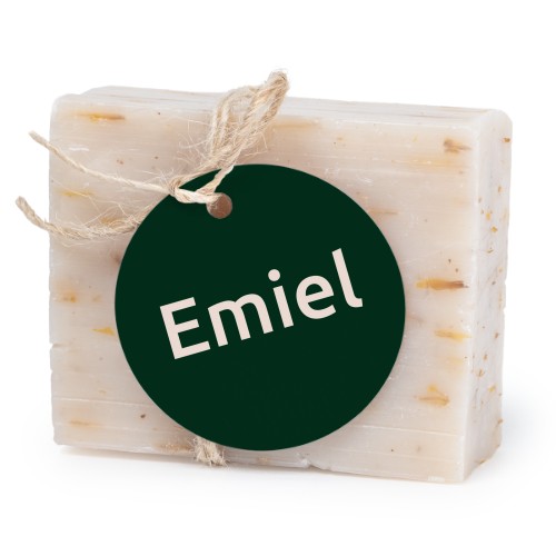 Zeepje met rond label (set van 6)