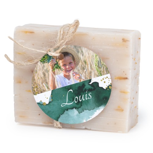 Såpestykke med rund etikett (sett à 6)