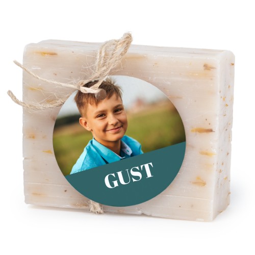 Såpestykke med rund etikett (sett à 6)