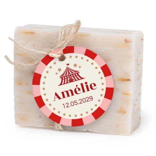 Seife mit rundem Etikett (6er-Set)