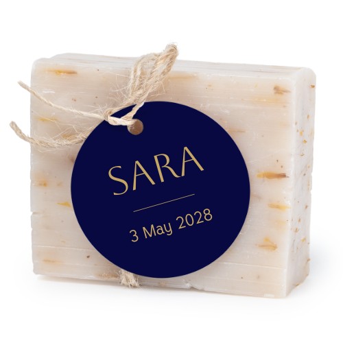 Lot de 6 savons avec étiquettes rondes