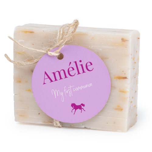 Soap bar with round label (6 pcs)