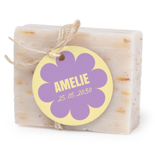 Zeepjes met rond label - set van 6 Zeepjes met rond label - set van 6