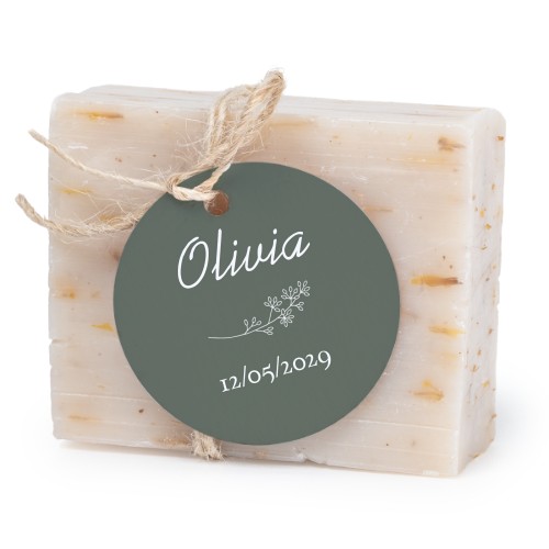 Soap bar with round label (6 pcs)