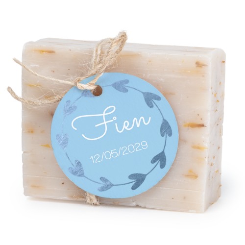 Lot de 6 savons avec étiquettes rondes