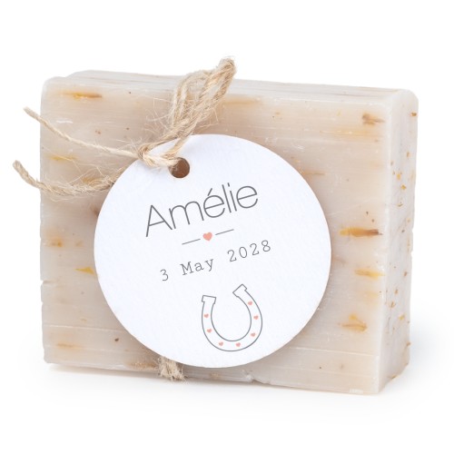 Soap bar with round label (6 pcs)