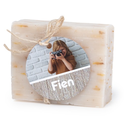 Såpestykke med rund etikett (sett à 6)