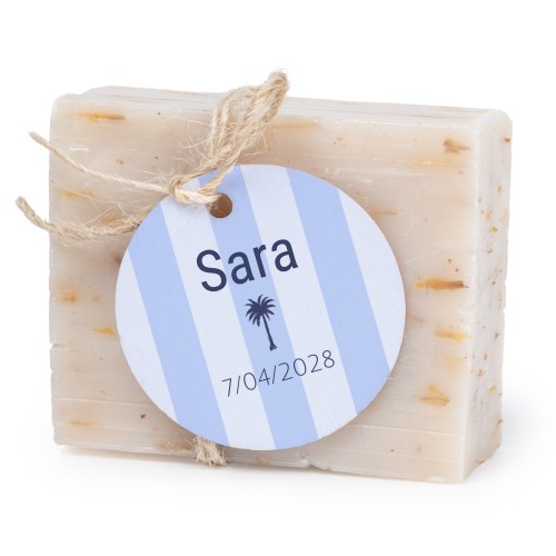 Lot de 6 savons avec étiquettes rondes