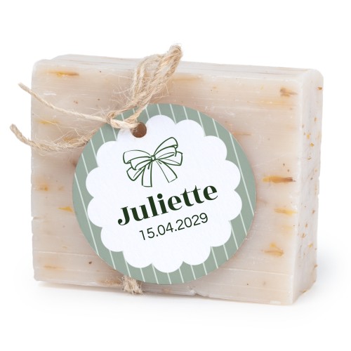 Soap bar with round label (6 pcs)