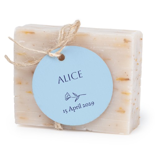 Fast tvål med rund etikett (6 st)