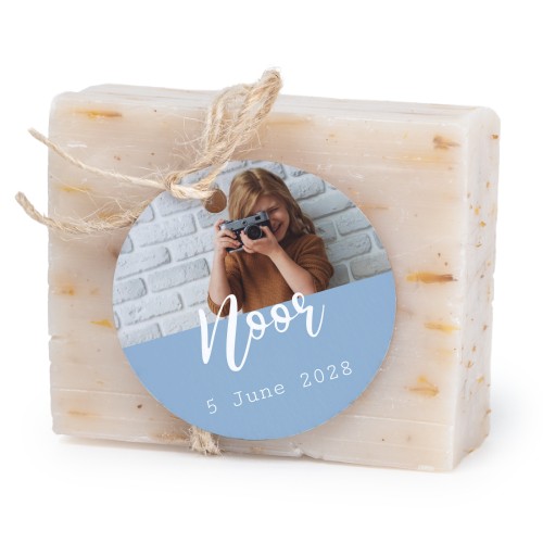 Såpestykke med rund etikett (sett à 6)