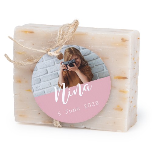 Såpestykke med rund etikett (sett à 6)