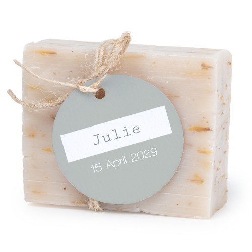 Zeepje met rond label (set van 6)