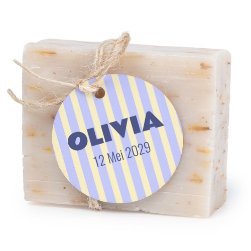 Zeepjes met rond label - set van 6 Zeepjes met rond label - set van 6