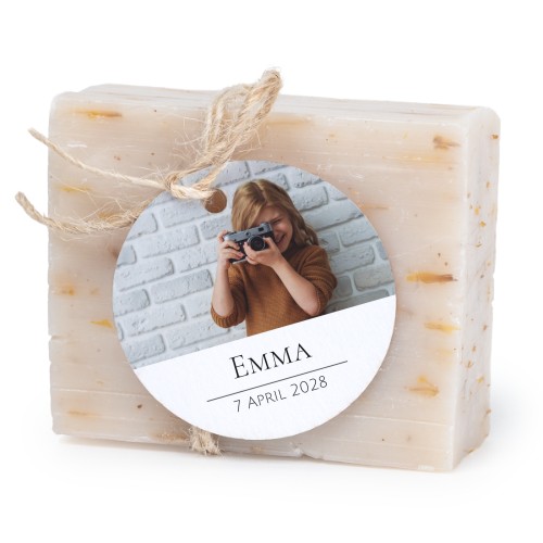 Lot de 6 savons avec étiquettes rondes Lot de 6 savons avec étiquettes rondes