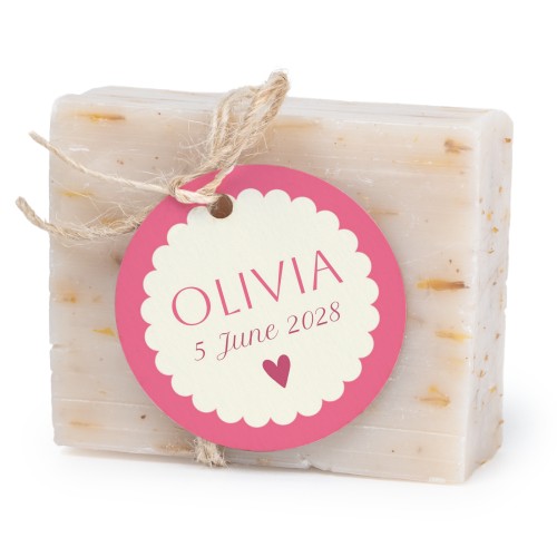 Soap bar with round label (6 pcs)