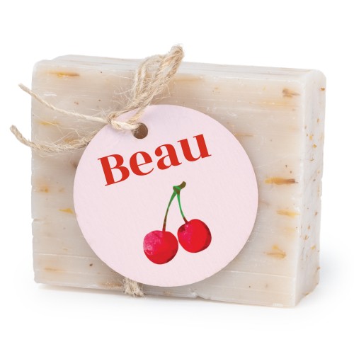 Zeepjes met rond label - set van 6