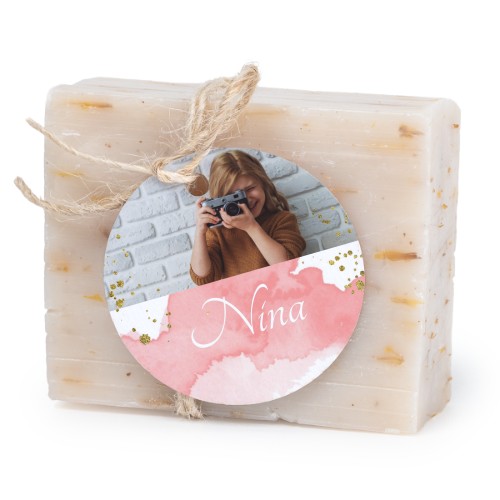 Såpestykke med rund etikett (sett à 6)