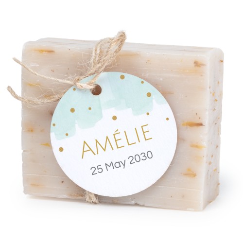 Soap bar with round label (6 pcs)