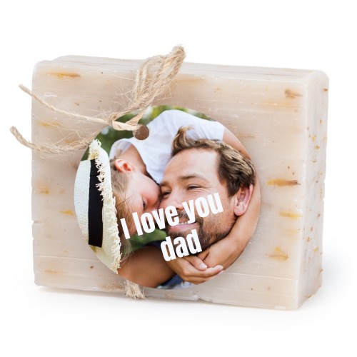 Sæbebar med rund etikette (sæt á 6)