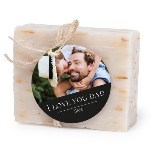 Såpestykke med rund etikett (sett à 6)