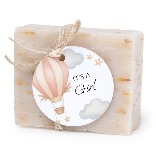 Såpestykke med rund etikett (sett à 6)