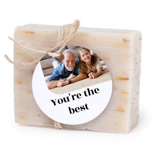 Lot de 6 savons avec étiquettes rondes Lot de 6 savons avec étiquettes rondes